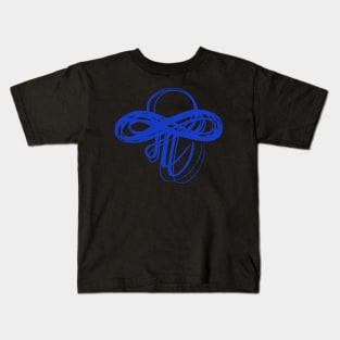 Marathi Text Me I am Infinite Blue Kids T-Shirt